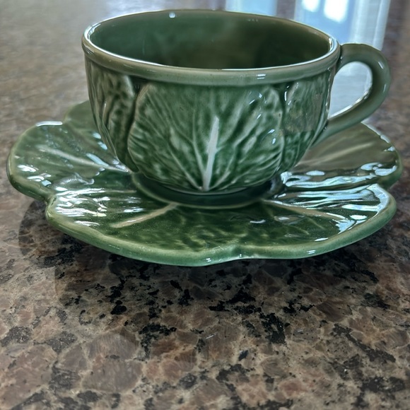 Bordallo Pinheiro: Cabbage Tea Cup And Saucer – My O My